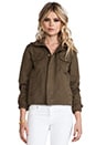 view 2 of 7 Military Button Up Jacket in Army Green