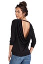 view 1 of 4 Open Back Pullover in Black