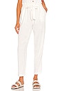 view 1 of 4 BLACK Indio Linen Paperbag Waist Pant in Ivory