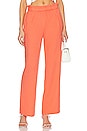 view 1 of 4 Paper Bag Waist Wide Leg Pant in Hot Coral