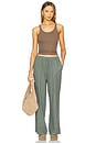 view 5 of 6 Wide Leg Jogger in Dk Sage