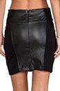 view 6 of 6 Юбка с кожаными вставками in Black