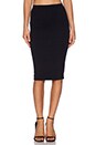 view 1 of 3 Cotton Lycra Pencil Skirt in Black