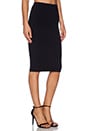 view 2 of 3 Cotton Lycra Pencil Skirt in Black