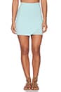 view 1 of 3 Cotton Lycra Wrap Mini Skirt in Bubble Blue