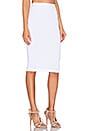 view 2 of 3 Heavy Spandex Pencil Skirt in White