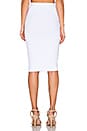 view 3 of 3 Heavy Spandex Pencil Skirt in White