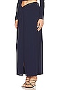 view 3 of 5 Knot Slit Maxi Skirt in Navy