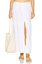 view 1 of 7 Tiered Button Front Maxi Skirt in White