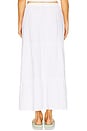 view 5 of 7 Tiered Button Front Maxi Skirt in White
