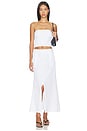 view 5 of 6 Split Front Maxi Skirt in White