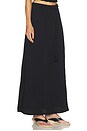 view 2 of 6 FALDA LARGA CON CINTURÓN BELTED MAXI SKIRT in Black