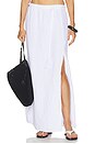 view 1 of 6 FALDA LARGA CON CINTURÓN BELTED MAXI SKIRT in White