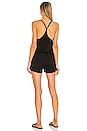 view 3 of 3 Supreme Jersey Tie Front V Neck Romper in Black