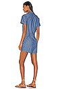 view 3 of 3 Colored Chambray Romper in Blue