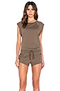 view 1 of 4 Lightweight Cashmere Terry Drawstring Romper in Fetch