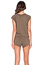 view 3 of 4 Lightweight Cashmere Terry Drawstring Romper in Fetch