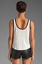 view 2 of 3 Linen Colorblock Tank en Light/Black in Light & Black