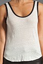 view 3 of 3 Linen Colorblock Tank en Light/Black in Light & Black