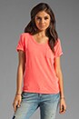 view 1 of 4 Cotton Slub Pocket Tee in Neon Coral