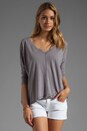 view 1 of 3 Lightweight Jersey Dolman Top in Pavement