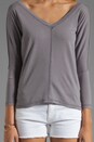 view 3 of 3 Lightweight Jersey Dolman Top in Pavement