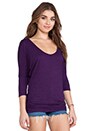 view 2 of 4 Slub Dolman Top in Plum