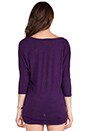view 3 of 4 Slub Dolman Top in Plum