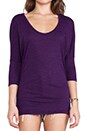 view 4 of 4 Slub Dolman Top in Plum