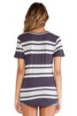 view 3 of 4 Light Weight Jersey Striped Pocket Tee in Deep Grey & Shore