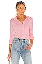 view 1 of 4 Light Weight Jersey Button Up in Bunny Pink