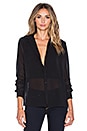 view 1 of 4 BLACK Georgette Sheer Blouse in Black