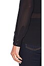 view 4 of 4 BLACK Georgette Sheer Blouse in Black