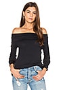 view 1 of 4 Modal Thermal Off Shoulder Top in Black