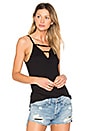 view 1 of 4 Modal Rib Cut Out Tank in Black