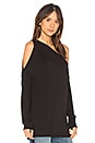 view 2 of 4 Bamboo Jersey One Shoulder Top in Black