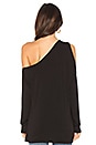 view 3 of 4 Bamboo Jersey One Shoulder Top in Black