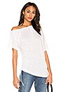 view 1 of 4 TOP ÉPAULES DÉNUDÉES LINEN JERSEY in White