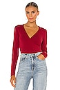 view 1 of 5 Draped Modal Jersey Bodysuit in Bricks