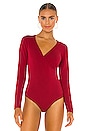 view 2 of 5 Draped Modal Jersey Bodysuit in Bricks