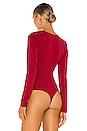 view 4 of 5 Draped Modal Jersey Bodysuit in Bricks