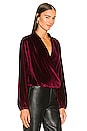 view 2 of 4 BLACK Liquid Velour Top in Burgundy