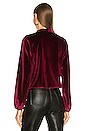 view 3 of 4 BLACK Liquid Velour Top in Burgundy