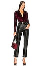 view 4 of 4 BLACK Liquid Velour Top in Burgundy