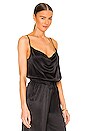 view 2 of 4 BLACK Sleek Textured Woven Tank in Black