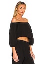 view 2 of 4 Off the Shoulder Top in Black