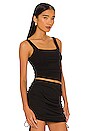 view 2 of 4 Modal Jersey Cropped Tank in Black