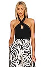 view 1 of 4 Ribbed Halter Top in Black