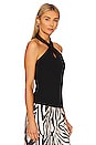 view 2 of 4 Ribbed Halter Top in Black
