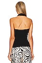 view 3 of 4 Ribbed Halter Top in Black